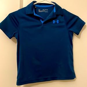 Boys under armor blue polo